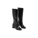 LEZIA NOIR CROCO - Eleganza in pelle effetto coccodrillo