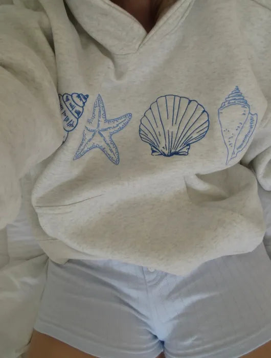 Sweat à capuche Seashell Serenity