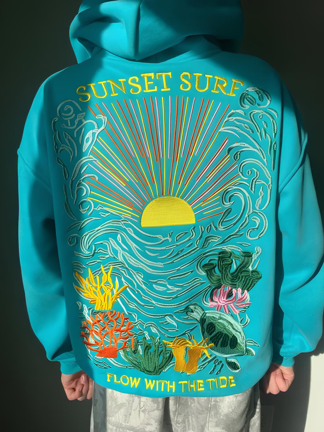 Sweat à capuche Sunset Surf