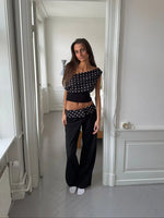 Ensemble deux pièces à pois noirs